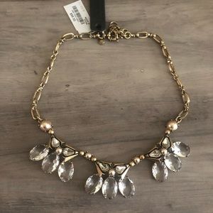 NWT J.Crew crystal gems statement necklace